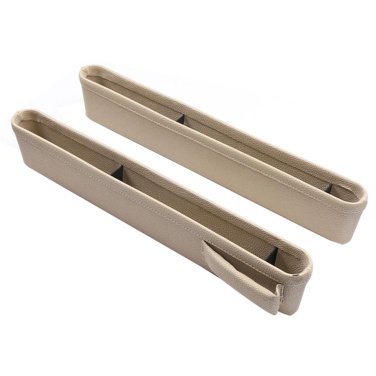 4207 1pair Universal Car Gap Storage Box Interior Decoration Supplies Car Storage Box(Beige) by buy2fix