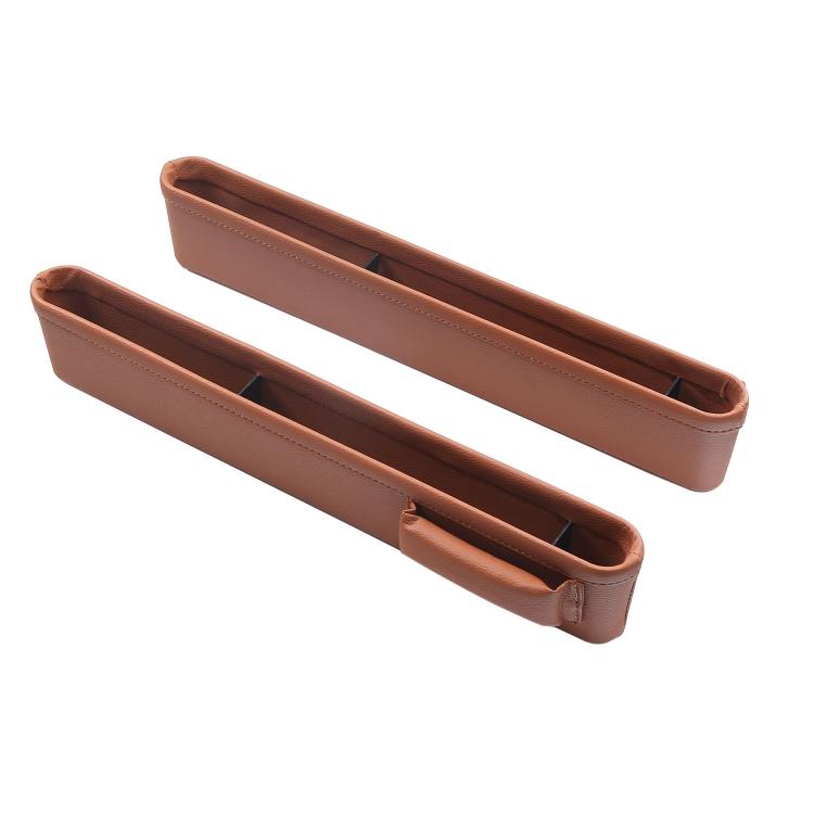 4207 1pair Universal Car Gap Storage Box Interior Decoration Supplies Car Storage Box(Brown) by buy2fix