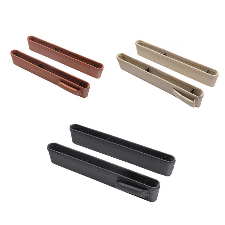4207 1pair Universal Car Gap Storage Box Interior Decoration Supplies Car Storage Box(Brown) by buy2fix