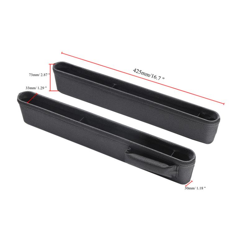 4207 1pair Universal Car Gap Storage Box Interior Decoration Supplies Car Storage Box(Black) by buy2fix