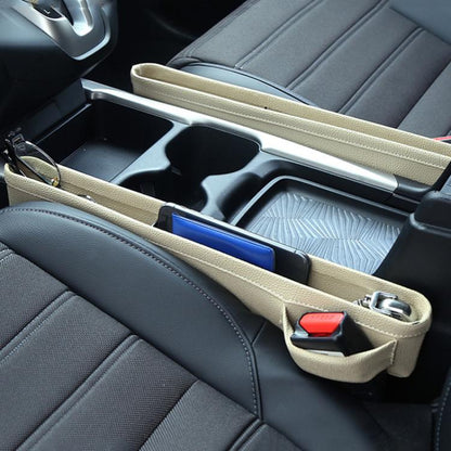 4207 1pair Universal Car Gap Storage Box Interior Decoration Supplies Car Storage Box(Brown) by buy2fix