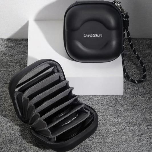 Cwatcun D164 Small Filter Organizer Camera Lens Digital Protection Bag(Black) - Soft Bag by Cwatcun | Online Shopping UK | buy2fix