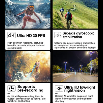 SOOCOO SAW1 Pro With 32G Memory Card 4K HD Anti-Shake Waterproof Motorcycle Riding Recorder Chest Head Mounted Diving Thumb Camera - Video Cameras by SOOCOO | Online Shopping UK | buy2fix