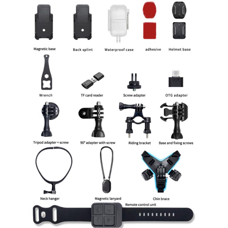 SOOCOO SAW1 No Memory Card 4K HD Anti-Shake Waterproof Motorcycle Riding Recorder Chest Head Mounted Diving Thumb Camera - Video Cameras by SOOCOO | Online Shopping UK | buy2fix