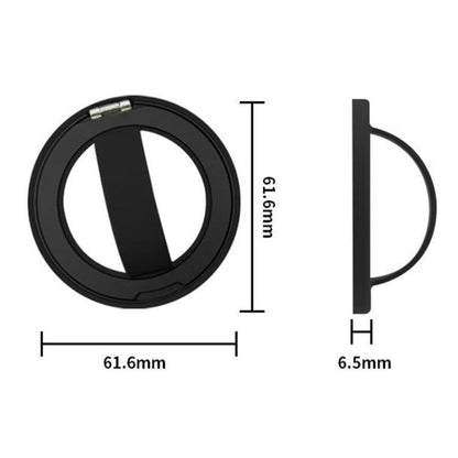 RK-X39 Mini Silicone Magnetic Finger Ring Buckle Mobile Phone Holder(Black) - Ring Holder by buy2fix | Online Shopping UK | buy2fix