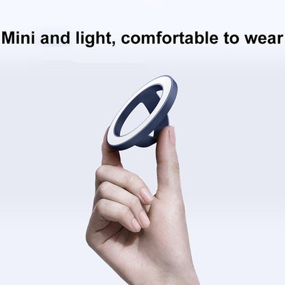 RK-X39 Mini Silicone Magnetic Finger Ring Buckle Mobile Phone Holder(Gray) - Ring Holder by buy2fix | Online Shopping UK | buy2fix