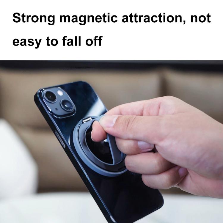 RK-X39 Mini Silicone Magnetic Finger Ring Buckle Mobile Phone Holder(Black) - Ring Holder by buy2fix | Online Shopping UK | buy2fix