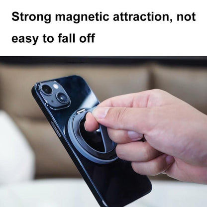 RK-X39 Mini Silicone Magnetic Finger Ring Buckle Mobile Phone Holder(Black) - Ring Holder by buy2fix | Online Shopping UK | buy2fix