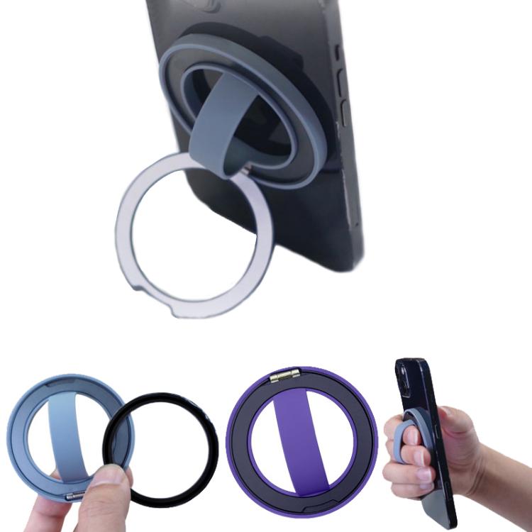 RK-X39 Mini Silicone Magnetic Finger Ring Buckle Mobile Phone Holder(Dark Blue) - Ring Holder by buy2fix | Online Shopping UK | buy2fix