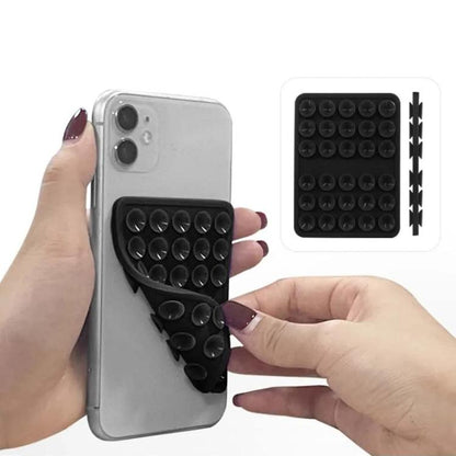 Double-sided Silicone Suction Cup Strongly Fixed Mobile Phone Holder(Gray) - Hand-Sticking Bracket by buy2fix | Online Shopping UK | buy2fix