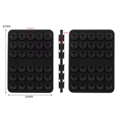 Double-sided Silicone Suction Cup Strongly Fixed Mobile Phone Holder(Black) - Hand-Sticking Bracket by buy2fix | Online Shopping UK | buy2fix