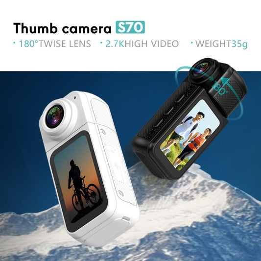 Anytek S70 Magnetic Thumb Sports Camera HD Outdoor Portable Riding Camera(Black) - Video Cameras by Anytek | Online Shopping UK | buy2fix