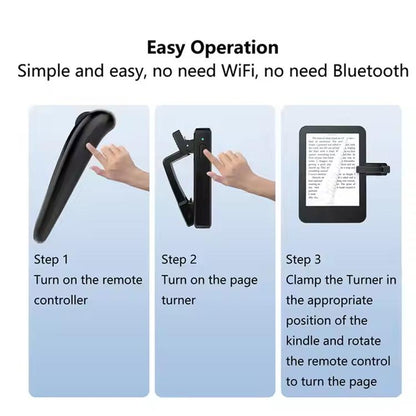 RK-C259 For Kindle Multifunctional Page Turner Mobile Phone Selfie Bluetooth Remote Control(Black) - Phone Remote Control by buy2fix | Online Shopping UK | buy2fix