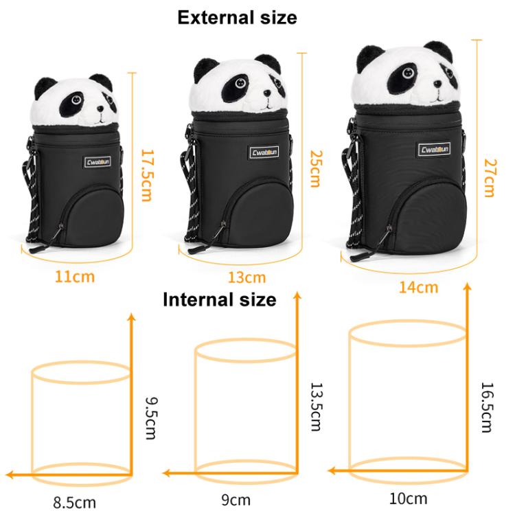 Cwatcun D162 Large Camera Lens Cylinder Cartoon Panda Camera Lens Protective Cover - Lens Bag by Cwatcun | Online Shopping UK | buy2fix
