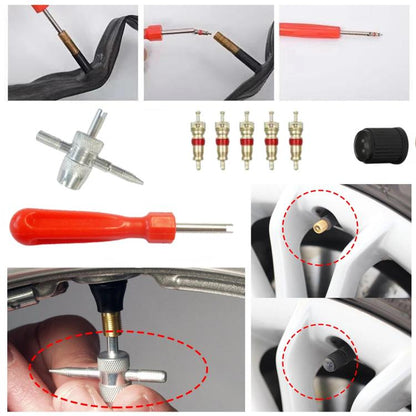 33pcs/Set Car Bicycle Tire Valve Core Installation Tool Repair Kit, Specifications: B - Maintenance tools by buy2fix | Online Shopping UK | buy2fix