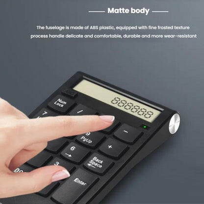 2.4G Dual-Mode Display Digital Keypad Cashier Office Computer Rechargeable Wireless Keyboard - Mini Keyboard by buy2fix | Online Shopping UK | buy2fix
