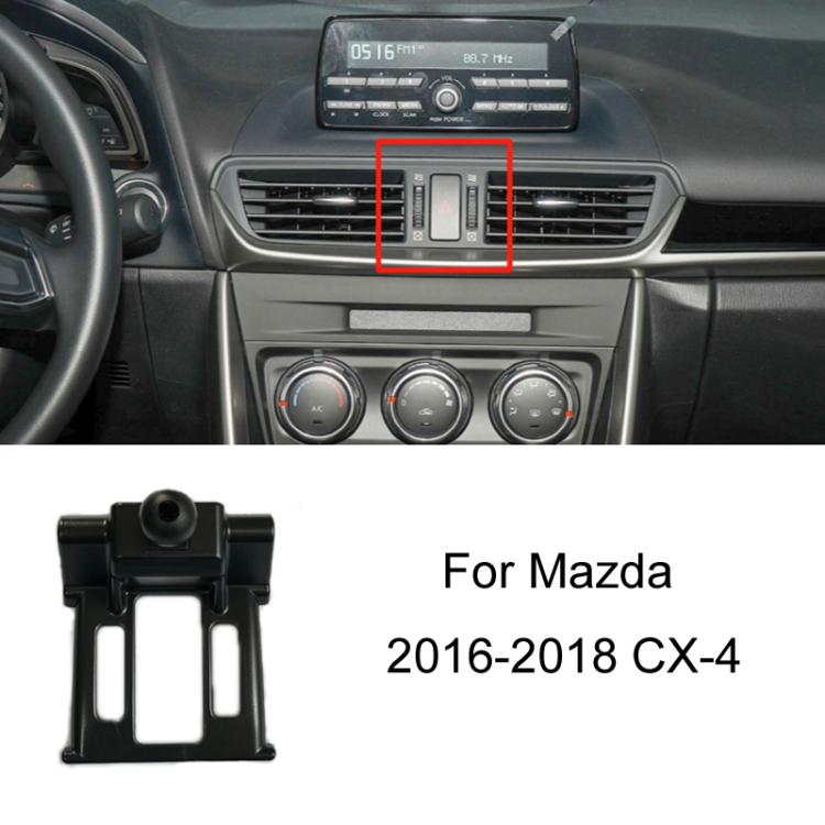 For Mazda Left Driving Car-Mounted Special Mobile Phone Navigation Bracket Base, Model: 16-18 CX-4 - Special Car Holders by buy2fix | Online Shopping UK | buy2fix
