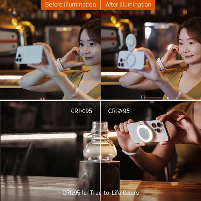 PGYTECH P-PG-012 Cell Phone Magnetic Fill Light MagSafe Live Photo Shooting Photography Lights(Black) - Selfie Light by PGYTECH | Online Shopping UK | buy2fix