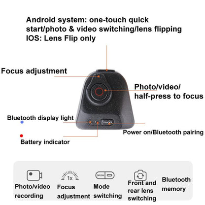 PGYTECH P-PG-005 MagCam Cell Phone Camera Handle Bluetooth Remote Control Camera Aid(Gray) - Phone Remote Control by PGYTECH | Online Shopping UK | buy2fix