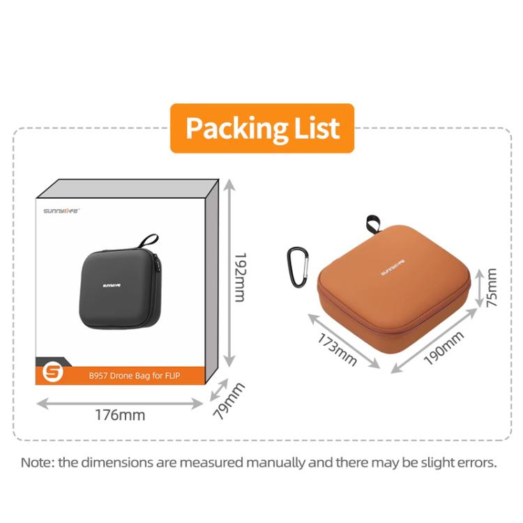 For DJI Flip Sunnylife FP-B957 Storage Bag Mini Vlog Aerial Camera Protective Case(Gray) - Other by Sunnylife | Online Shopping UK | buy2fix