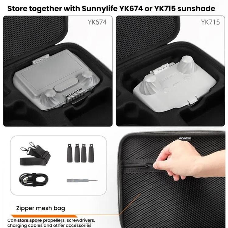 For DJI Flip Sunnylife FP-B959 Organizer Bag Smooth Flying Kit Crossbody Bag(Gray) - Other by Sunnylife | Online Shopping UK | buy2fix