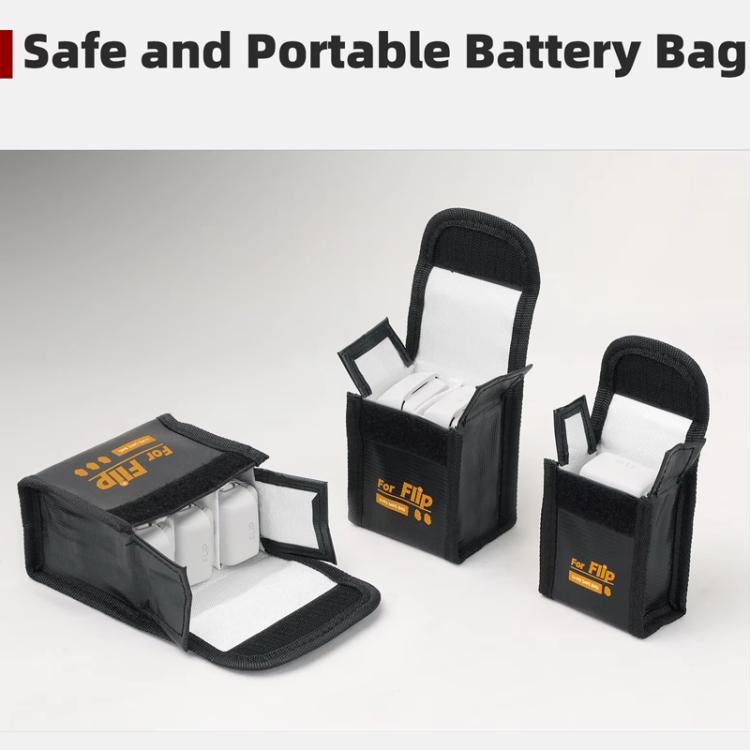 For DJI Flip Sunnylife Battery Explosion Proof Bag Li-ion Safety Storage Bag Flame Retardant Protective Bag Large (For 2 Batteries) - Other by Sunnylife | Online Shopping UK | buy2fix