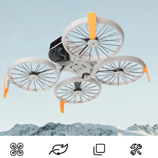 For DJI Flip CQT 4 In 1 Drone Folding Booster Stand Scratch and Wear Resistant Landing Protective Bracket(Black) - Other by CQT | Online Shopping UK | buy2fix