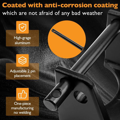Coupler Gooseneck Hitch Trailer Lock For Heavy Trailer Transporter RV, Color: Black + Combination Lock - Towing Bars by buy2fix | Online Shopping UK | buy2fix
