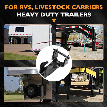 Coupler Gooseneck Hitch Trailer Lock For Heavy Trailer Transporter RV, Color: Silver Without Lock - Towing Bars by buy2fix | Online Shopping UK | buy2fix