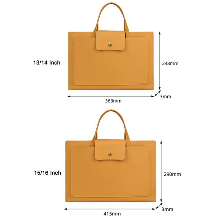 Laptop Computer Handbag For Ipad Macbook Lenovo Huawei Computer Inner Bag Briefcase, Spec: 13/14 inch(Yellow) - 14.1 inch by buy2fix | Online Shopping UK | buy2fix