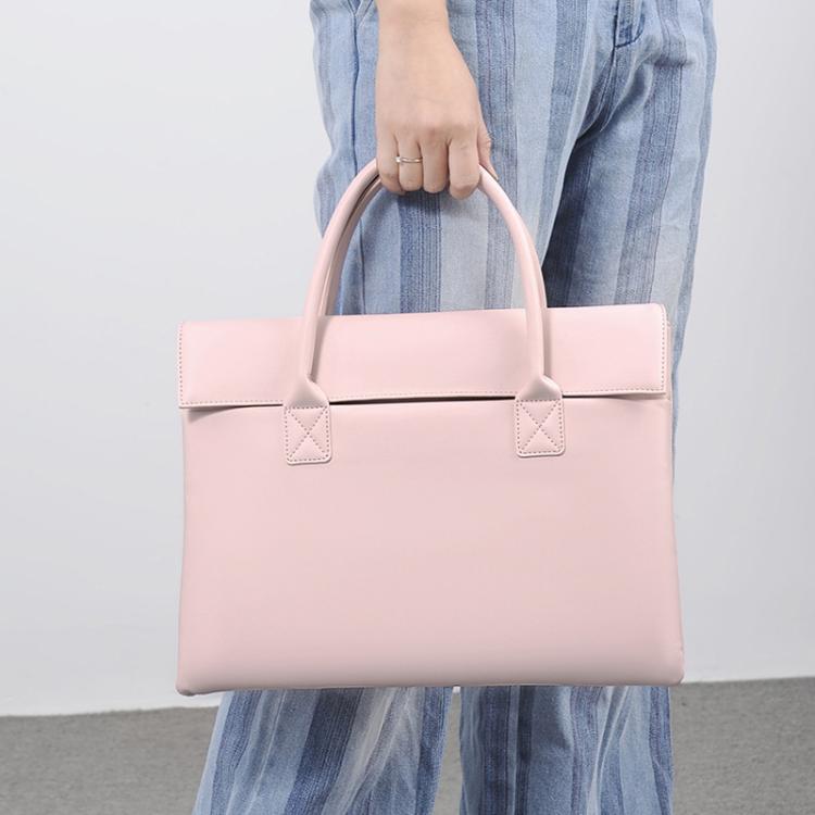 14 inch Laptop Bag Lightweight Laptop Bag Business Simple Handheld Briefcase(Pink) - 14.1 inch by buy2fix | Online Shopping UK | buy2fix