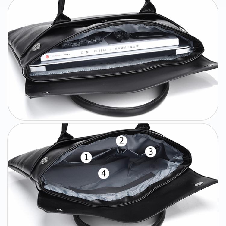 14 inch Laptop Bag Lightweight Laptop Bag Business Simple Handheld Briefcase(Gray) - 14.1 inch by buy2fix | Online Shopping UK | buy2fix