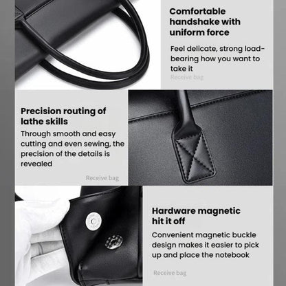 14 inch Laptop Bag Lightweight Laptop Bag Business Simple Handheld Briefcase(Black) - 14.1 inch by buy2fix | Online Shopping UK | buy2fix