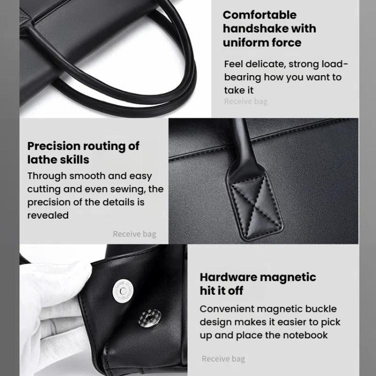 14 inch Laptop Bag Lightweight Laptop Bag Business Simple Handheld Briefcase(Pink) - 14.1 inch by buy2fix | Online Shopping UK | buy2fix