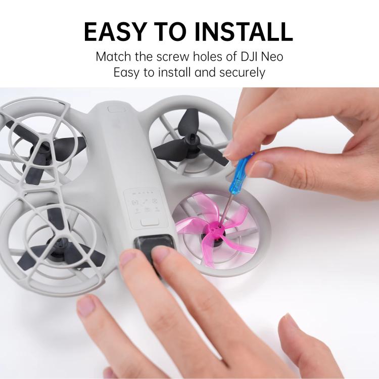 1pair For DJI Neo RCSTQ Drone 5 Blade Paddle Quick Release Replacement Blade(Gray) - DIY Propeller by RCSTQ | Online Shopping UK | buy2fix