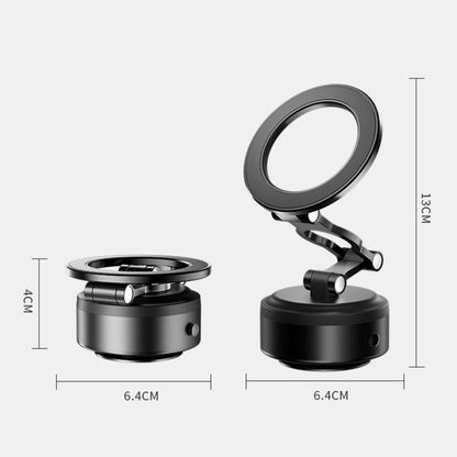 D23-2 Vehicle Vacuum Adsorption Mobile Phone Holder Folding Magnetic Dashboard Navigation Holder(Black) - Universal Car Holders by buy2fix | Online Shopping UK | buy2fix