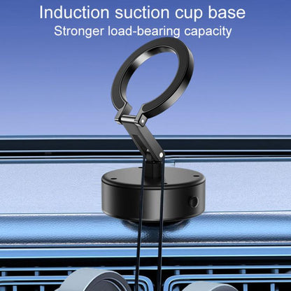 M17 Electrical Suction Cup Mobile Phone Car Holder Folding Rotating Magnetic Suction Navigation Stand(Silver) - Universal Car Holders by buy2fix | Online Shopping UK | buy2fix