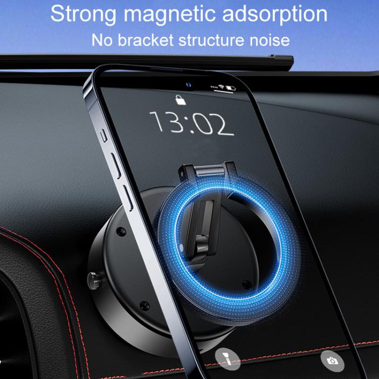 M17 Electrical Suction Cup Mobile Phone Car Holder Folding Rotating Magnetic Suction Navigation Stand(Black) - Universal Car Holders by buy2fix | Online Shopping UK | buy2fix