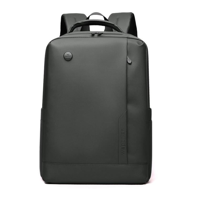 WEPOEWR Men 14-inch Laptop Backpack Waterproof Large Capacity Business Commuter backpack(Gray) - Backpack by WEPOEWR | Online Shopping UK | buy2fix