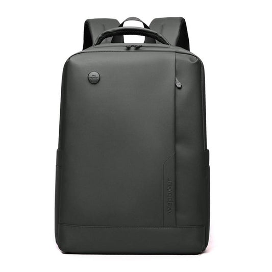 WEPOEWR Men 14-inch Laptop Backpack Waterproof Large Capacity Business Commuter backpack(Gray) - Backpack by WEPOEWR | Online Shopping UK | buy2fix