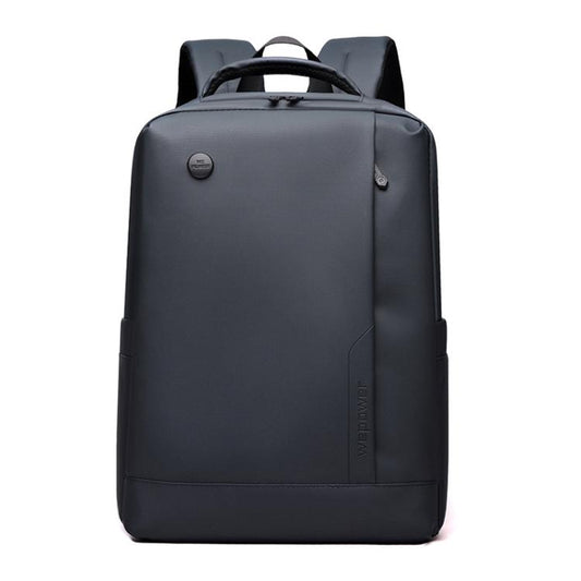 WEPOEWR Men 14-inch Laptop Backpack Waterproof Large Capacity Business Commuter backpack(Deep Blue) - Backpack by WEPOEWR | Online Shopping UK | buy2fix