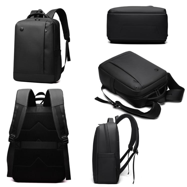 WEPOEWR Men 14-inch Laptop Backpack Waterproof Large Capacity Business Commuter backpack(Black) - Backpack by WEPOEWR | Online Shopping UK | buy2fix