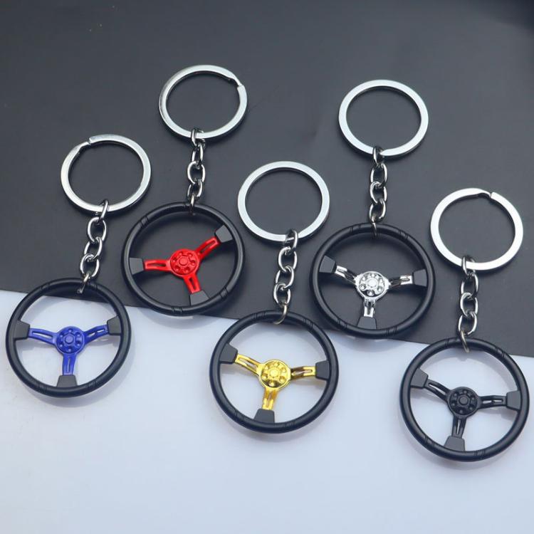 Car Steering Wheel Keychain Removable Key Pendant(Blue) - Key Rings by buy2fix | Online Shopping UK | buy2fix