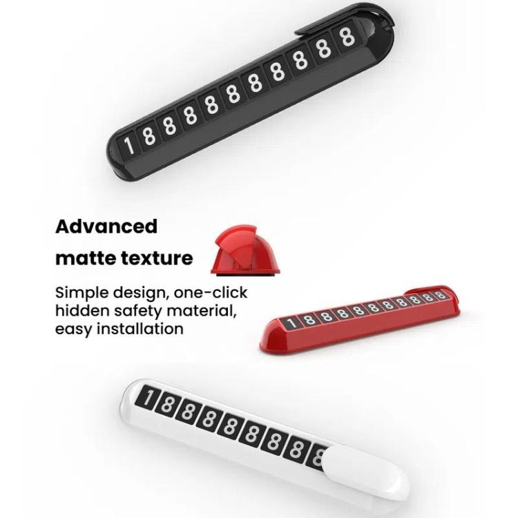 Car Temporary Parking License Plate Luminous Hidden Parking Phone Number Plate(Black) - Parking Card by buy2fix | Online Shopping UK | buy2fix