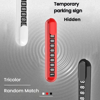 Car Temporary Parking License Plate Luminous Hidden Parking Phone Number Plate(Black) - Parking Card by buy2fix | Online Shopping UK | buy2fix