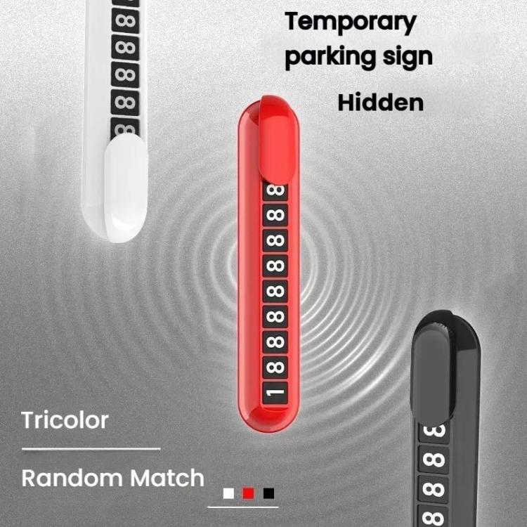 Car Temporary Parking License Plate Luminous Hidden Parking Phone Number Plate(Red) - Parking Card by buy2fix | Online Shopping UK | buy2fix