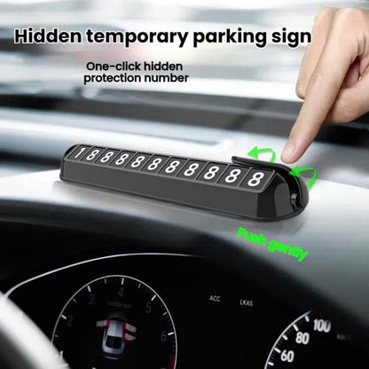 Car Temporary Parking License Plate Luminous Hidden Parking Phone Number Plate(White) - Parking Card by buy2fix | Online Shopping UK | buy2fix