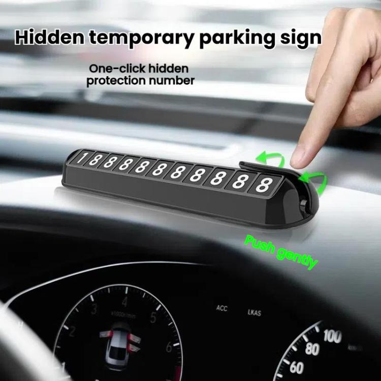 Car Temporary Parking License Plate Luminous Hidden Parking Phone Number Plate(Red) - Parking Card by buy2fix | Online Shopping UK | buy2fix