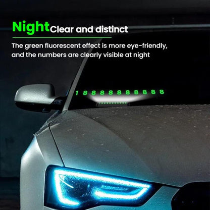 Car Temporary Parking License Plate Luminous Hidden Parking Phone Number Plate(White) - Parking Card by buy2fix | Online Shopping UK | buy2fix
