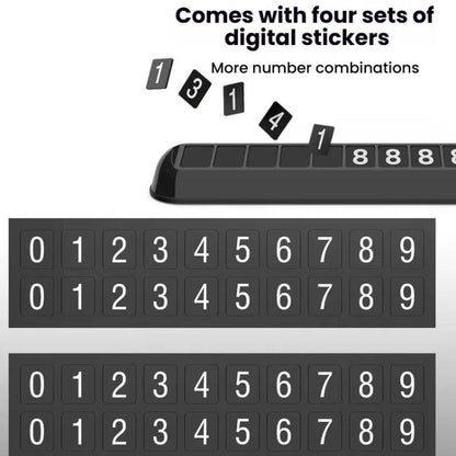 Car Temporary Parking License Plate Luminous Hidden Parking Phone Number Plate(White) - Parking Card by buy2fix | Online Shopping UK | buy2fix